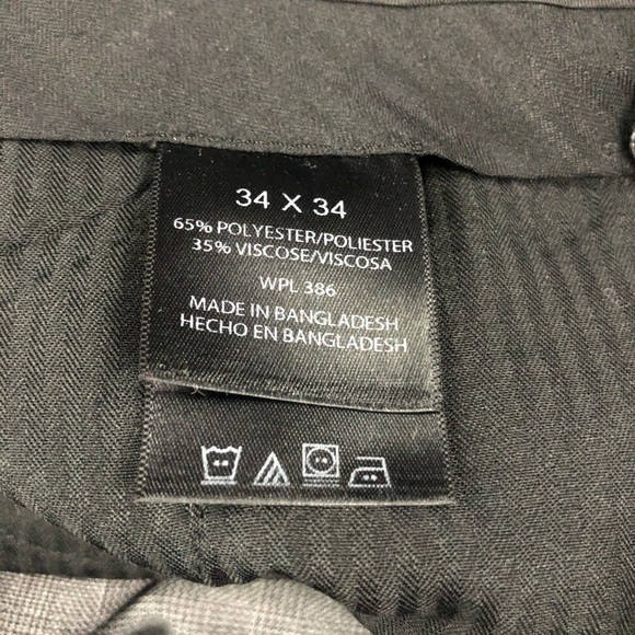Kenneth Cole Men's Gray Dress Pants 34 - Picture 6 of 7